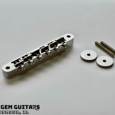 New! Gibson OEM ABR-1 Bridge with posts and thumbwheels Nickel Finish fits Les Paul Standard, ES-335, SG Standard and others! image 1