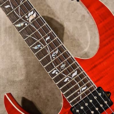 Ibanez Left handed J. Custom RG-8570ZL 2017 Trans Red Lefty Guitar image 4
