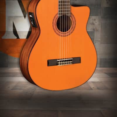 Washburn C5CE Classical Cutaway Acoustic Electric Guitar - Natural (C5CE-A-U) image 1