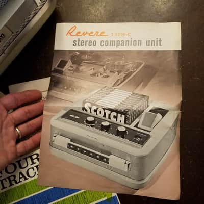 Revere T-2200-C EL84 8 Watt Mono Tube Amp, alnico speaker, and cabinet: Stereo Companion 1961 - Beige plastic and silver image 13