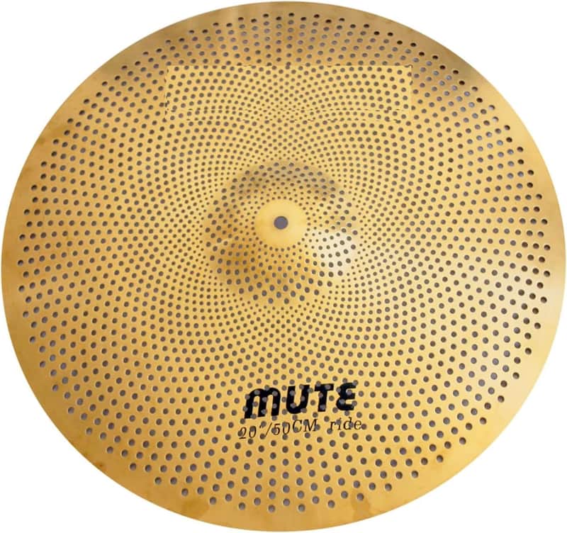 Low Volume Cymbal Pack 5 Piece Set 14"Hihats,16"Crash,18"Crash,20"Ride Quiet Cymbal Plus Bag Golden Mute Drum Practice Cymbal image 1