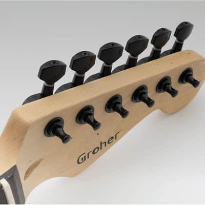 6-in-line Sealed Electric Guitar String Tuning Pegs Keys Machine Head Tuners Set Right Hand for Fender Strat Stratocaster Tele Telecaster Guitar, Black image 5