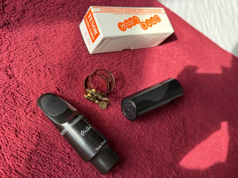 Otto Link Tone Edge 6★ Hard Rubber Tenor Mouthpiece – Made in USA w/ Ligature + Cap image 1