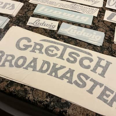 Ludwig, Gretsch, Slingerland, Rogers and more…… Bass Drum Head Decal Lot 303pcs image 6