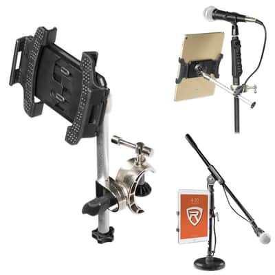 Rockville IPS44 iPad/iPhone/Smartphone/Tablet Mount - Clamps to Any Stand / Desk image 1