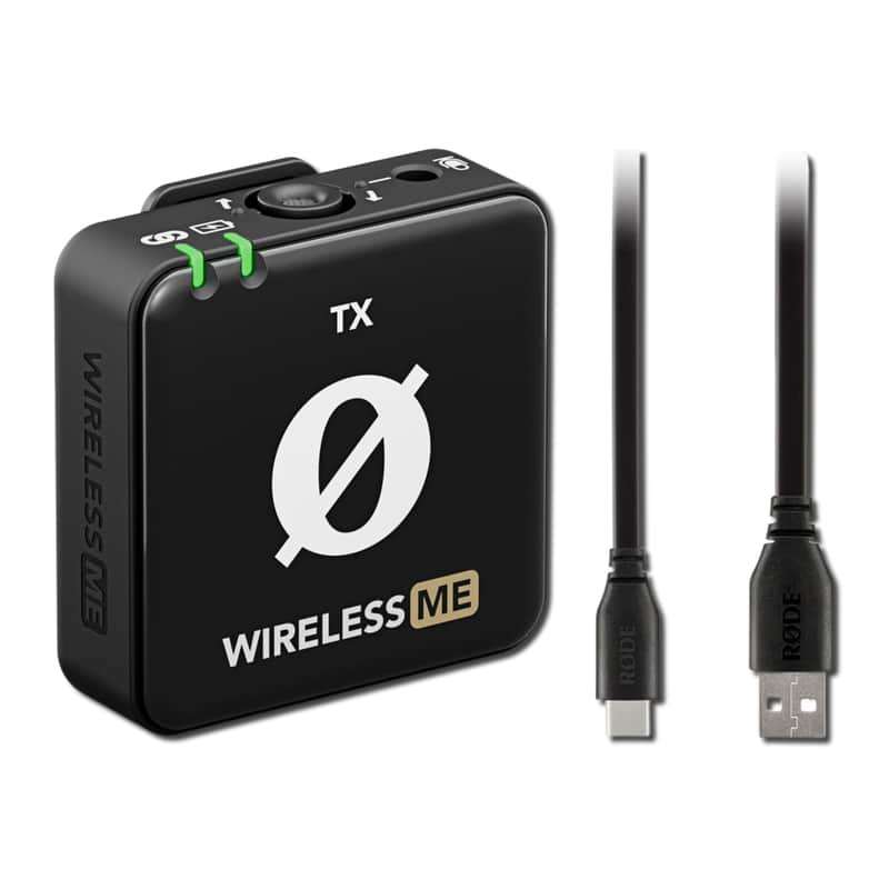 Rode Wireless ME TX Ultra-Compact Wireless Transmitter with SC18 USB-A to USB-C Cable for Older Computers image 1
