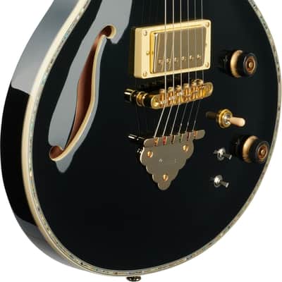Ibanez AR520H Standard Semi-Hollow Electric Guitar, Jatoba Fingerboard, Black image 4