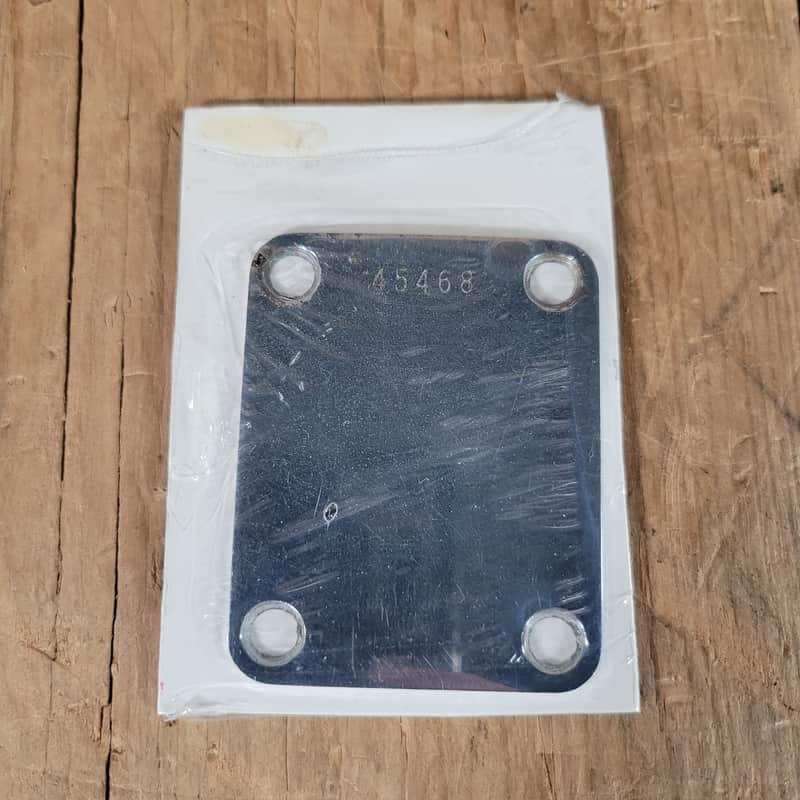 Fender Neck Plate Telecaster Stratocaster Jazz P Jazzmaster 1960 - Chrome image 1