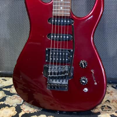 Squier by Fender HM Heavy Metal Super Strat MIK HM-2? 1989 - Metallic Burgundy image 2