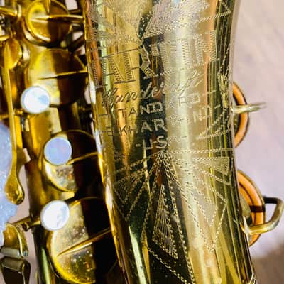 Martin & Co. Handcraft Standard Amber Gold Alto Low Pitch Saxophone W/ original hard Case Made In USA image 8