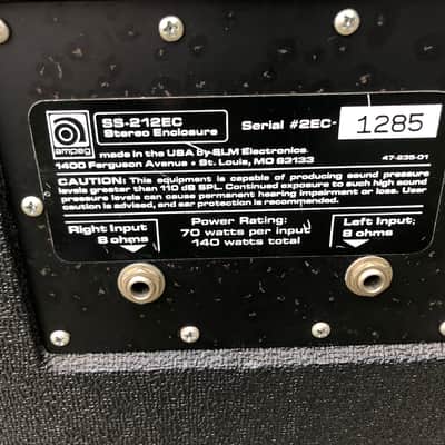 Ampeg  SS-212EC stereo 2x12 cabinet image 4