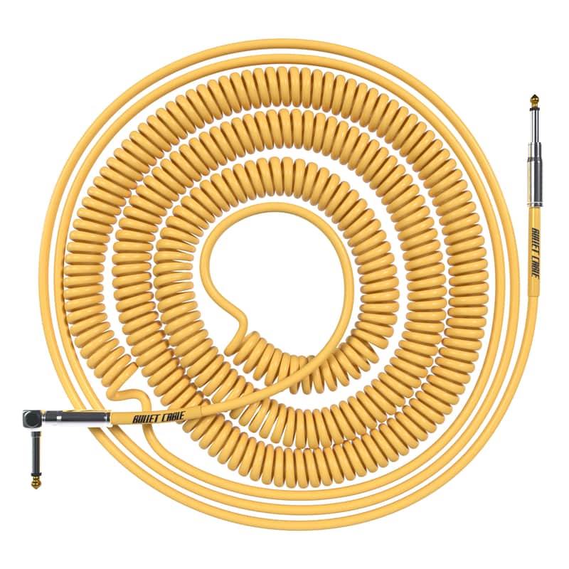 Bullet Cable 10/20 Gold Straight Coil Cable (30ft) image 1