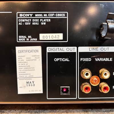 Sony CDP-C89ES Vintage 5-Disc Carousel Changer 1992 image 10