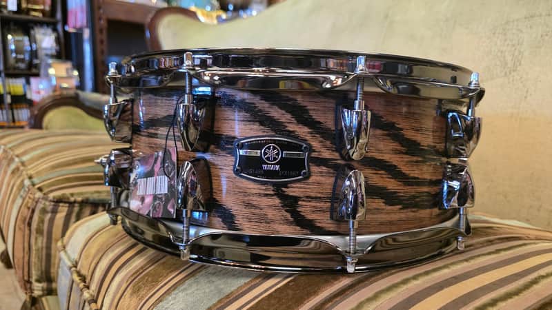 Yamaha UZU Natural 14x5.5 Live Custom Hybrid Oak Snare w/ 2.3mm triple-flanged hoops / LHS-1455UNT image 1