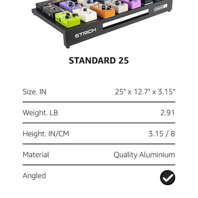 Ultra light and large Strich Standard 25 Pedalboard with gig bag 2024 - Black image 5