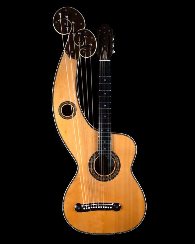 Lark In The Morning Harp Guitar Vintage Natural image 1