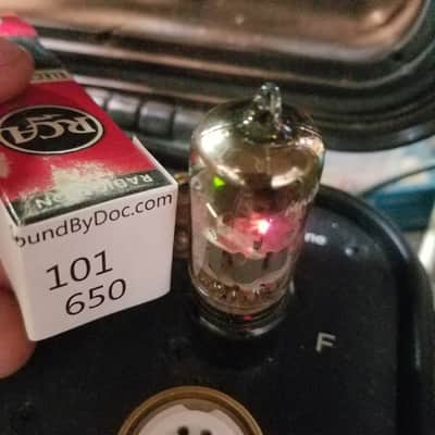 Amperex 6922 AT1000 TESTED Vacuum Tube Gold Pins USA E88CC dual triode 1960-1969 image 4