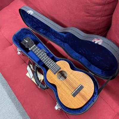 Kamaka HF-1 Soprano Ukulele with Full Ebony Package, MOP inlay, Koa Medium Curl Upgrade w/ Case image 1