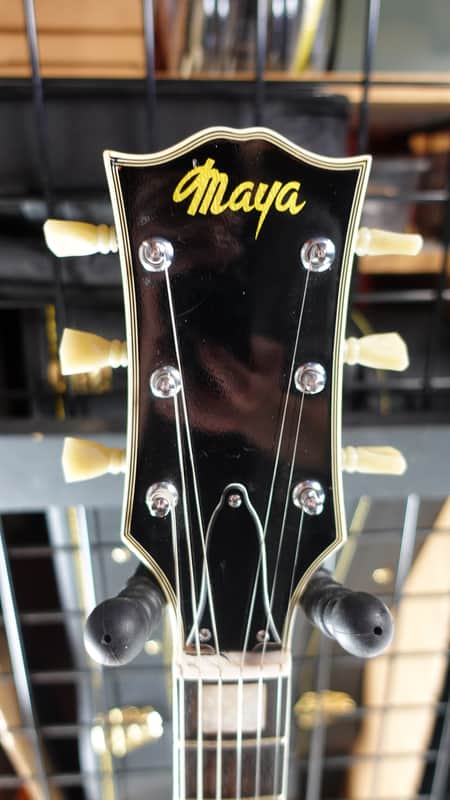 Vintage Maya MIJ SG Style Guitar - Dark Red/Brown | Reverb