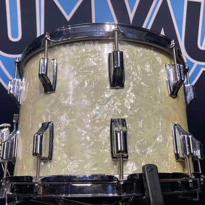 Rogers -1960s Dyna-Sonic 10x14" Marching Snare Drum, White Marine Pearl image 6