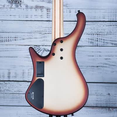 *DEMO* Ibanez EHB600 Headless Bass Guitar | Matte Charred Champagne Burst image 2