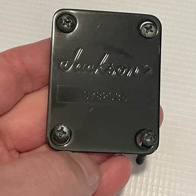2000's Made in Japan Jackson DXMG Dinky Guitar Factory Black Neckplate & Screws (No Gasket) image 2