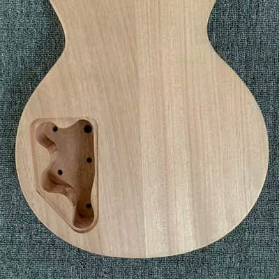 Double Cutaway Unfinished Mahogany Wood Guitar Body, Mahogany Neck image 5