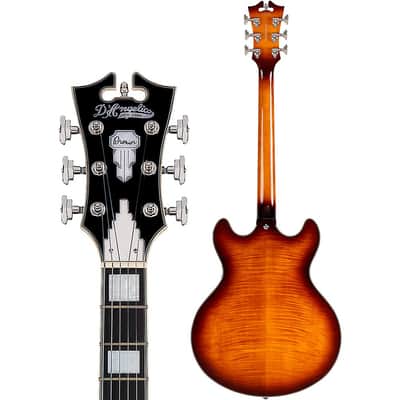 D'Angelico Premier DC Semi-Hollow Electric Guitar Regular Dark Iced Tea Burst image 4