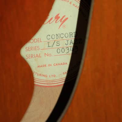 Fury Concord  L-S Jazz Series Thinline Electric Guitar 1974 image 14