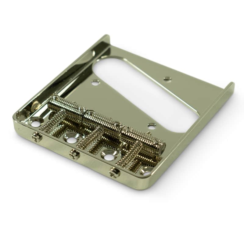 WD Replacement Bridge For Fender Telecaster With Vintage Knurled Saddles Nickel image 1