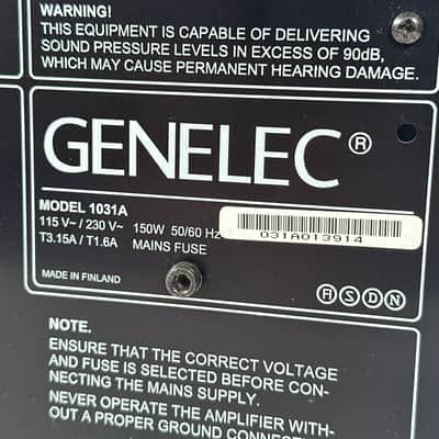 Genelec 1031A 8" Powered Nearfield Studio Monitor Speaker (Pair) image 12