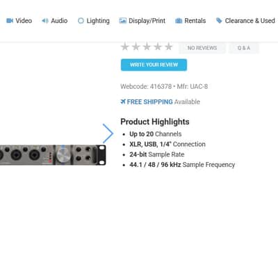 Zoom UAC-8 USB 3.0 SuperSpeed Audio Interface 2010s - Silver image 4