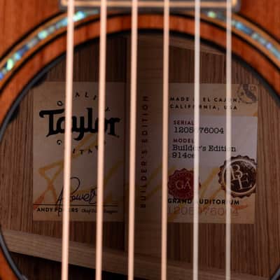 Taylor Builder's Edition 914ce Grand Auditorium Natural with Case image 7