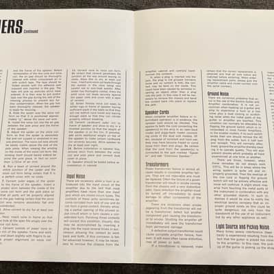 Fender Guitar And Amplifier Service Manual March, 1967 image 6