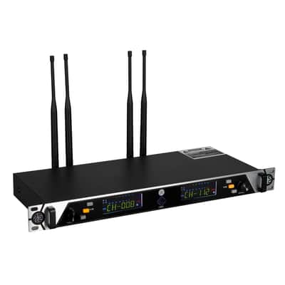 PSG AUDIO UGX21II Silver Wireless Microphone System, 2-Channel UHF Wireless Mic, Fixed Frequency Metal Cordless Mic with 2 Handheld Dynamic Microphones, 250ft Range, Microphone for Singing, Church image 8