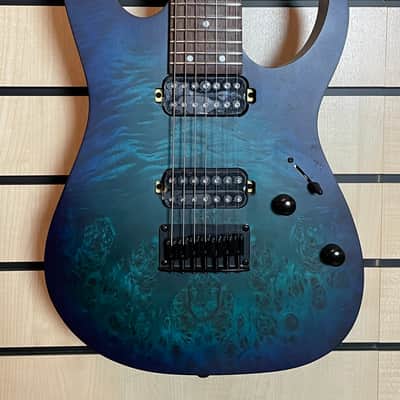 Ibanez RG7421PB-SBF Sapphire Blue Flat 7-String Electric Guitar image 2