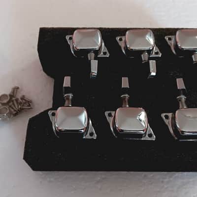Squier Vintage Die Cast Tuning Machines (Replacement Tuners) 1990s-2000s - Chrome image 2
