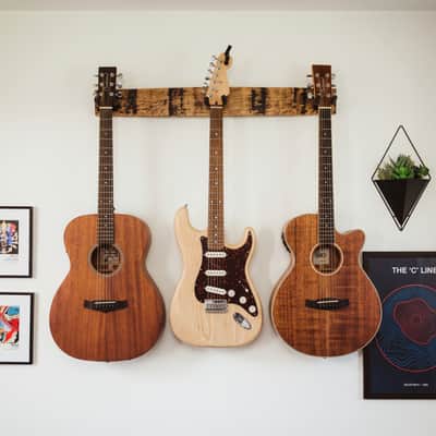 Bourbon Barrel 3 Guitar Hanger Accessories Rack image 2