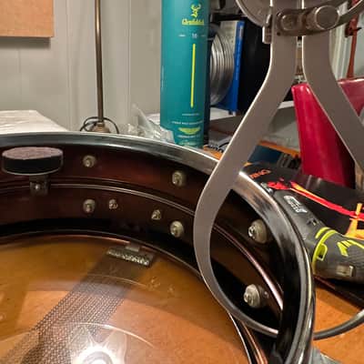 Ludwig Pointy B/O Badge 1970s 70’s 5x14 Black Beauty Snare Drum 1977-1979 image 8