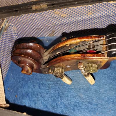 Stainer Antique Violin with coffin case restored with fiddle violin bridge set up 1 bad gear image 6