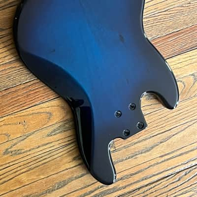 G&L Fullerton Deluxe JB V 5-string bass body Okume Blueburst image 4