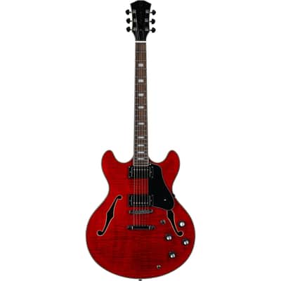 Sire Larry Carlton H7 Semi-hollowbody Electric Guitar, ST Red image 5