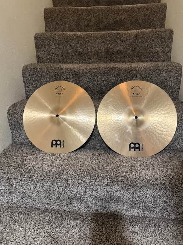 Meinl 15" Pure Alloy Traditional Medium Hi-Hat Cymbals (Pair) 2017 - Present - Traditional image 1