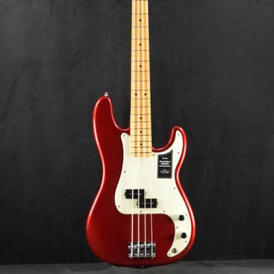 Mint Fender 75th Anniversary Player II Precision Bass Candy Apple Red Maple Fingerboard image 2