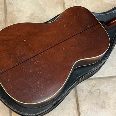 Vintage 1930s Kay May Bell College Pal Tenor Guitar with case image 7