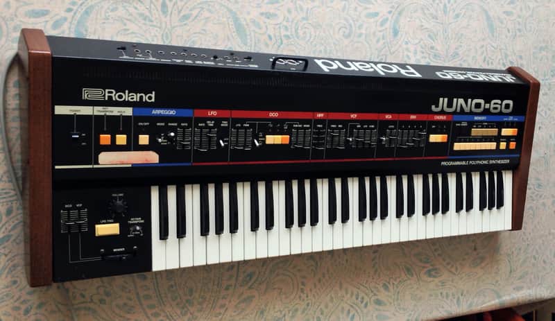 Roland Juno-60 61-Key Polyphonic Synthesizer 1982 - 1984 - Black image 1