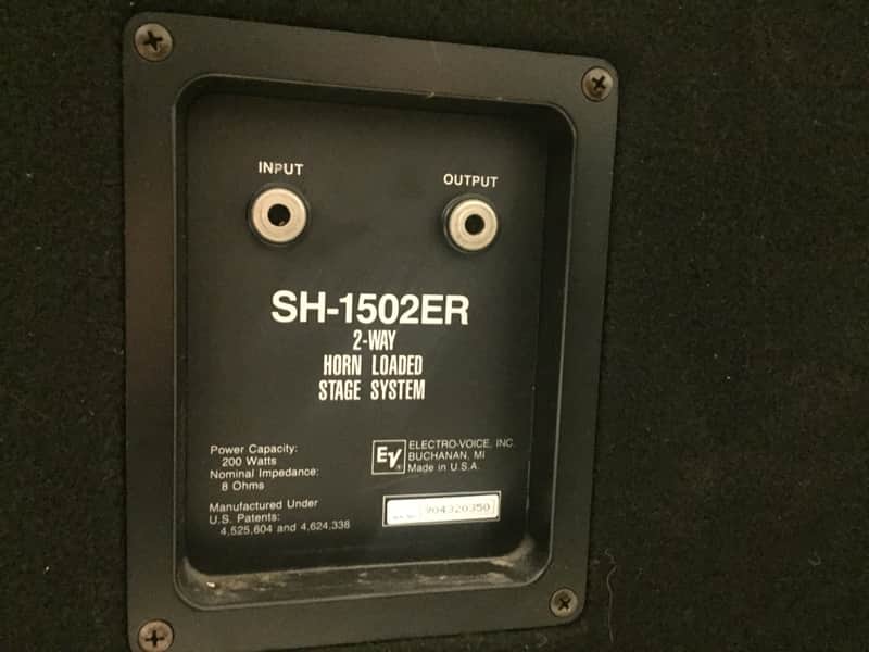 Electro-Voice (EV) SH-1502ER 2-Way Stage Speaker Enclosure Pair