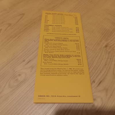 Vintage 1966 Gibson Full-Line Price List! Rare, Original Case Candy, Paperwork! image 4