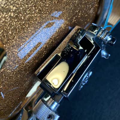 Yamaha MSD1470EJ Elvin Jones Signature 14x7" Maple Snare Drum with Wood Hoops, Gold Hardware 2000s - Gold Sparkle image 11