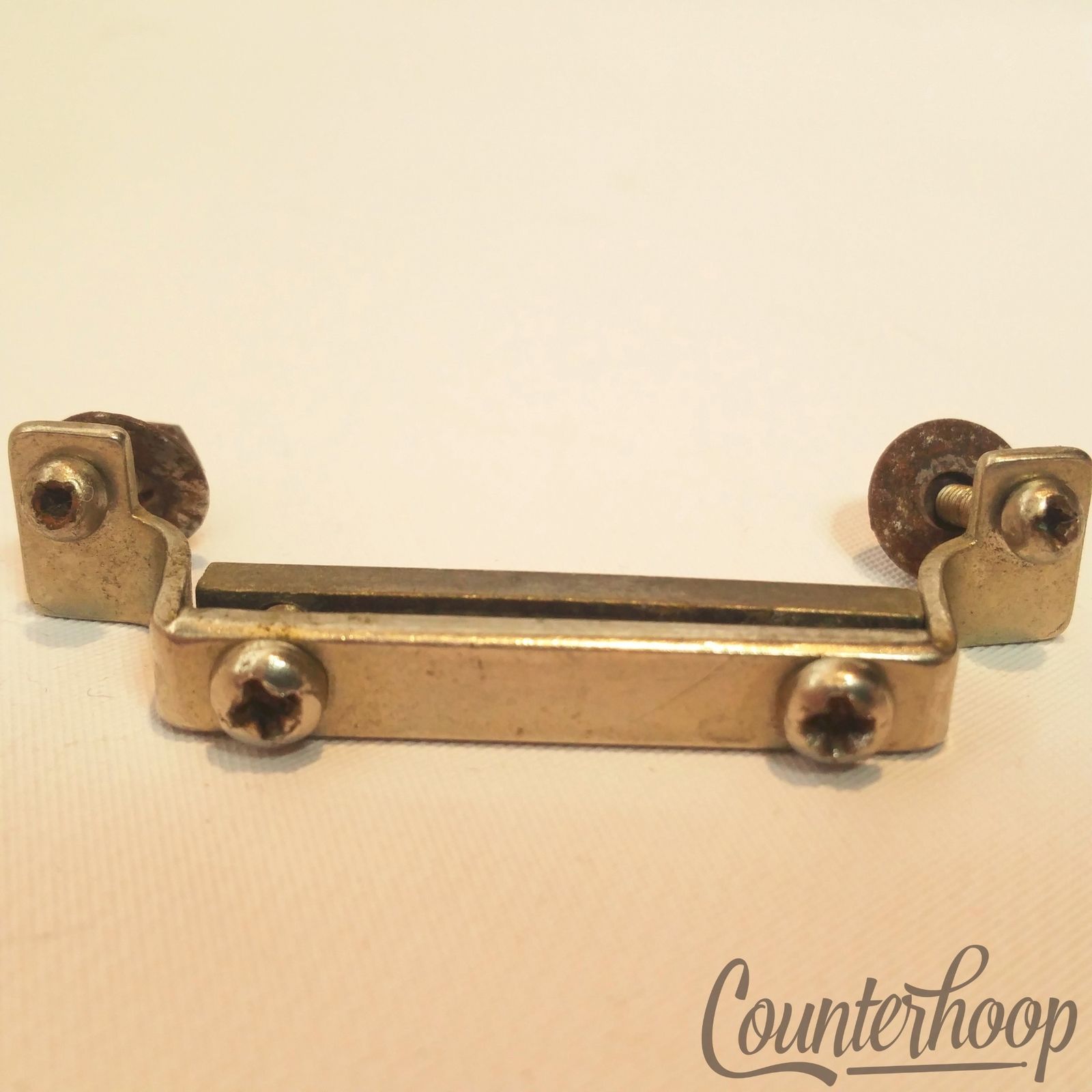 Gretsch Snare Drum Butt Plate Vintage 40s Broadkaster Nickel 2 1/4"Marching USA — main photograph